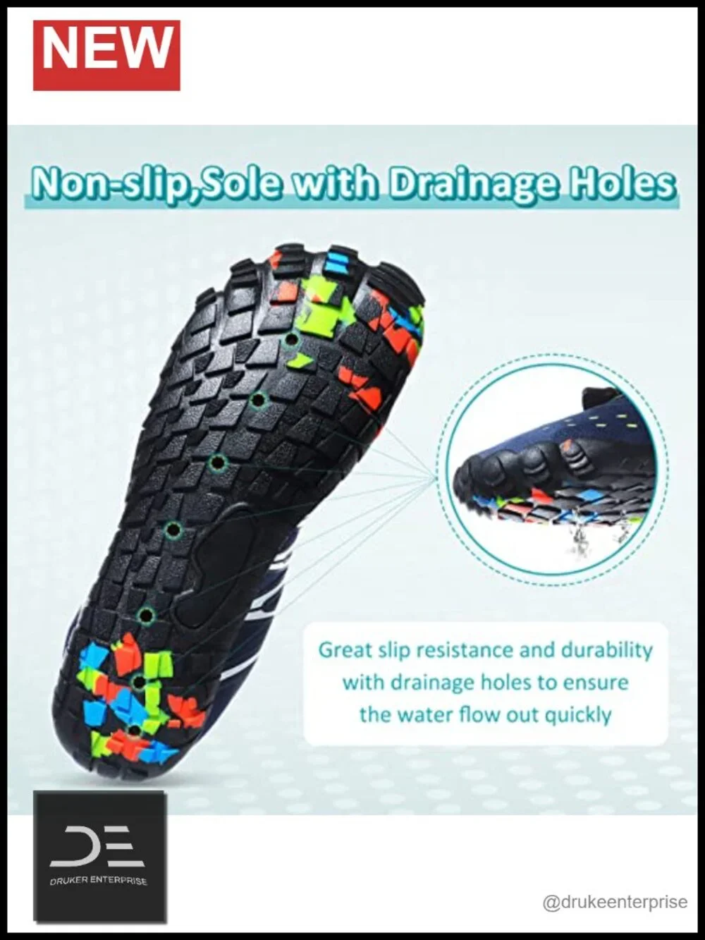 Anti-Slip Breathable Quick Dry Lightweight Water Shoes for Beach Hiking Walking